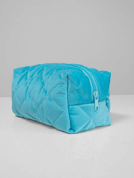 Velvet Make-up Bag Sky-blue