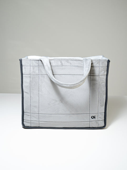 Large Bag with Handles Grey