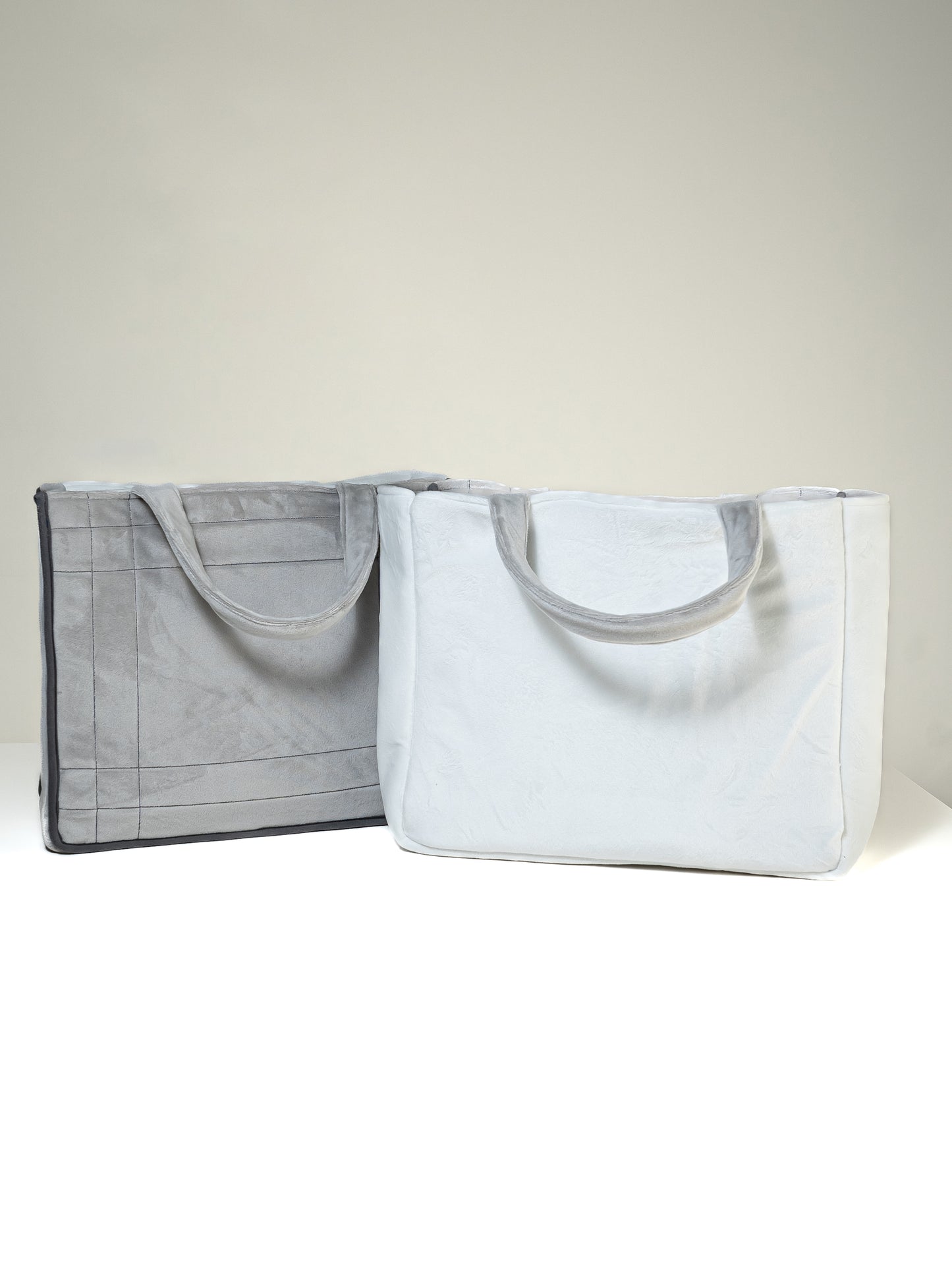 Large Bag with Handles Grey