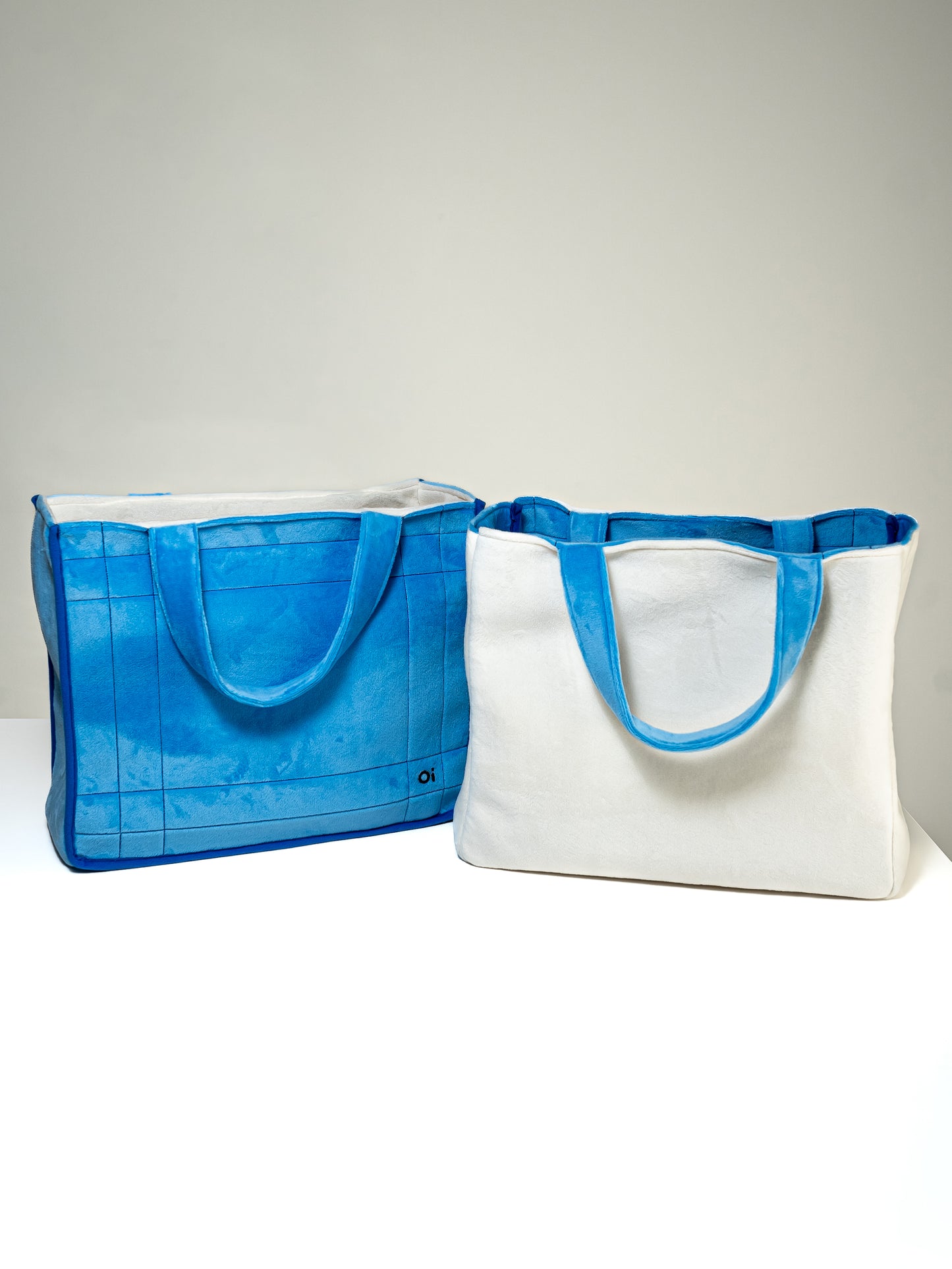 Large Bag with Handles Blue